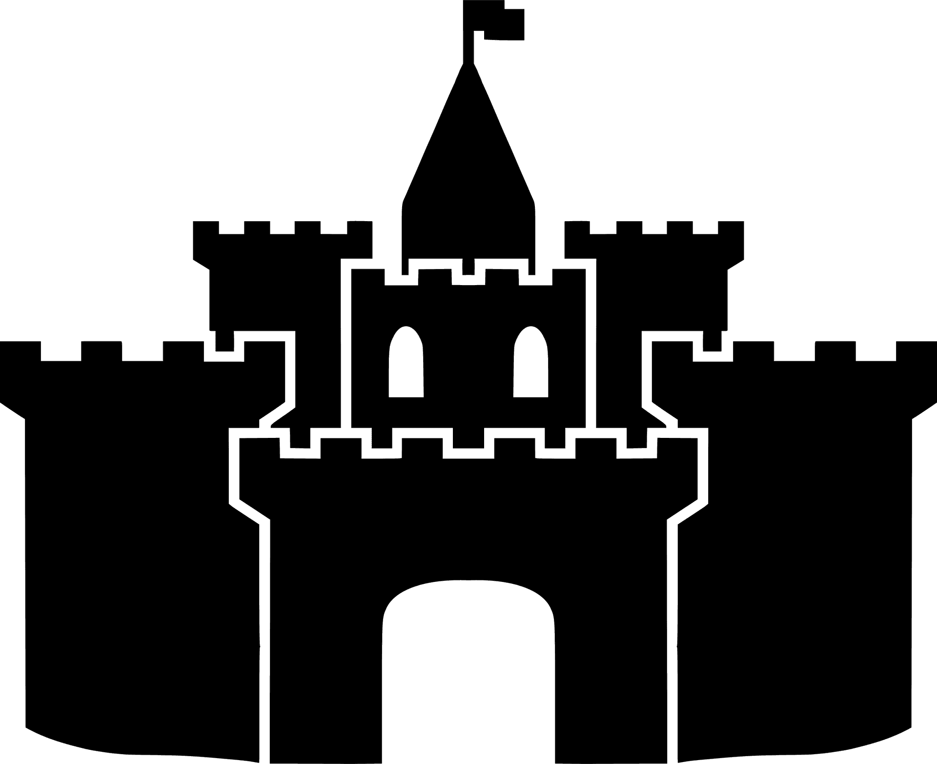 Medieval Castle Silhouette PNG Image