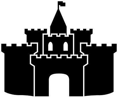 Medieval Castle Silhouette PNG Image