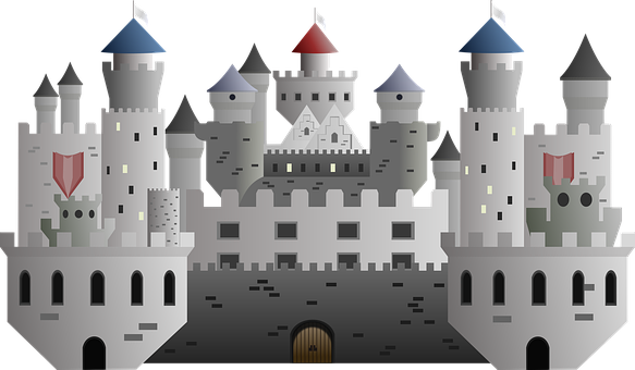 Medieval Fantasy Castle Illustration PNG Image