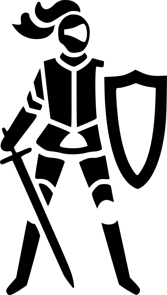 Medieval Knight Silhouette PNG Image