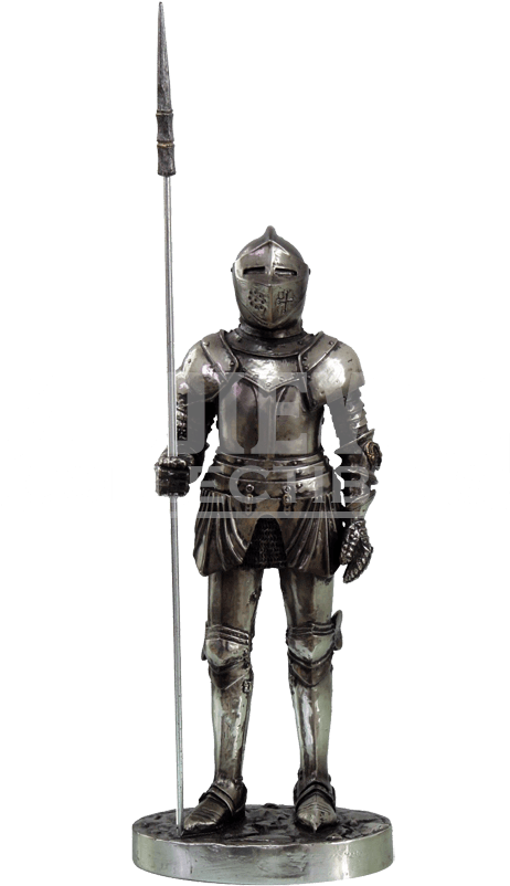 Medieval Knight Statuewith Spear PNG Image