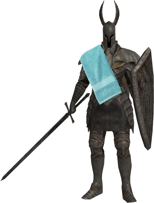 Medieval Knight With Toweland Sword PNG Image