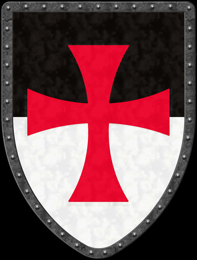 Medieval Knights Templar Shield PNG Image