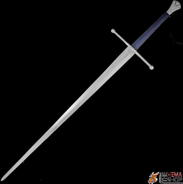 Medieval Longsword Black Background PNG Image