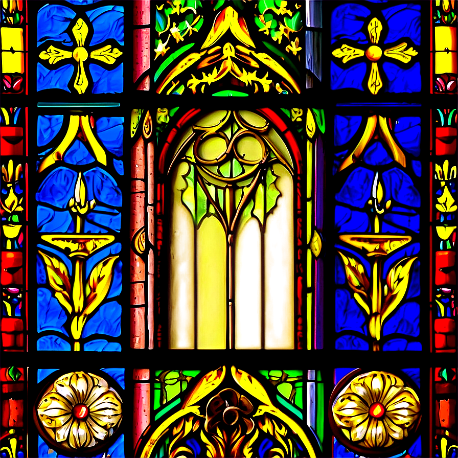 Medieval Stained Glass Window Png Cdv PNG Image