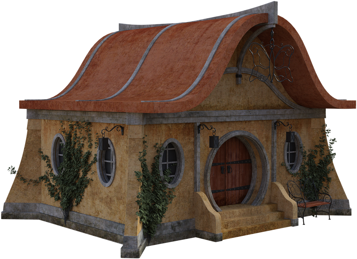 Medieval Style Fantasy Cottage PNG Image