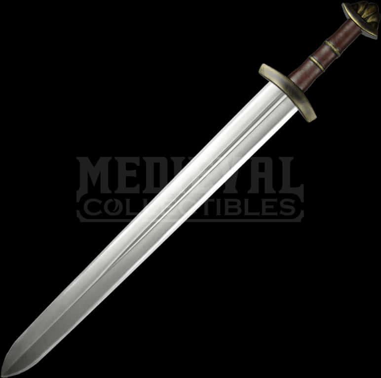 Medieval Sword Black Background PNG Image