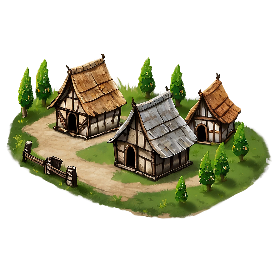 Medieval Village Scene Png 5 PNG Image