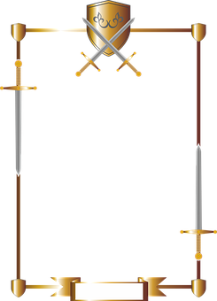 Medieval Weapons Frame PNG Image