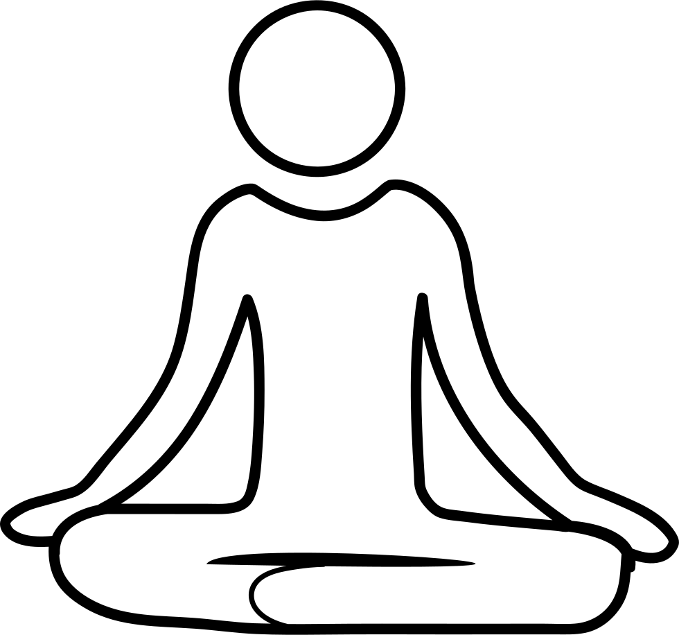 Meditation Pose Outline PNG Image