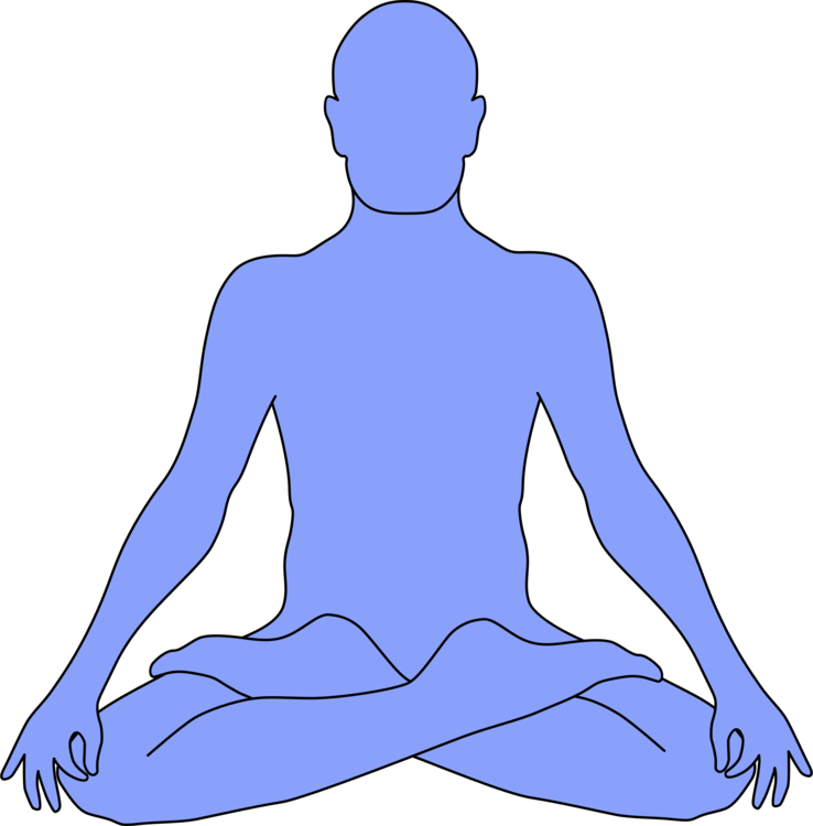 Meditation Pose Outline PNG Image