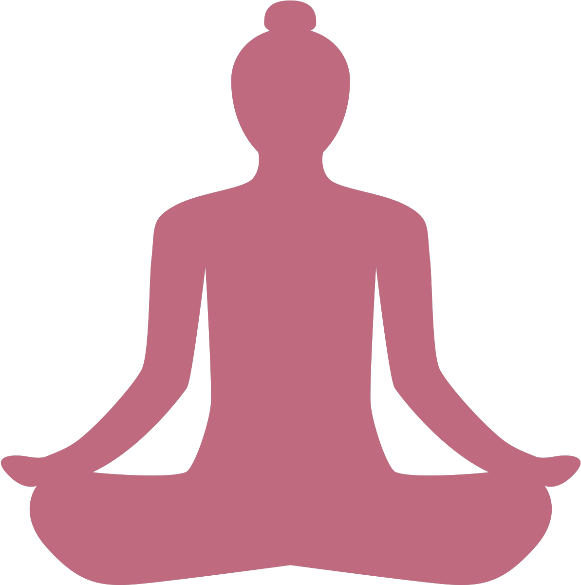 Meditation Pose Silhouette PNG Image