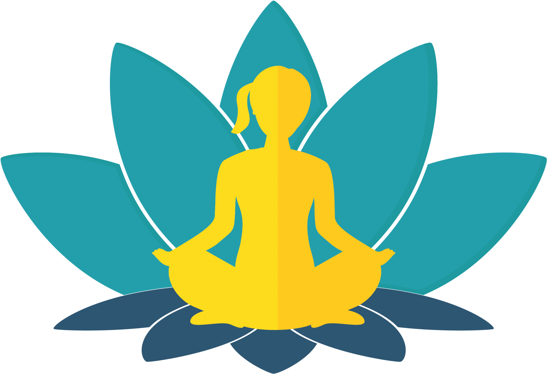 Meditative Yoga Pose Graphic PNG Image