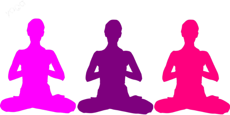 Meditative_ Yoga_ Silhouettes PNG Image