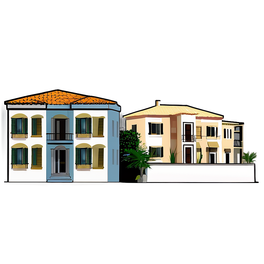 Mediterranean Houses Png Gfi PNG Image