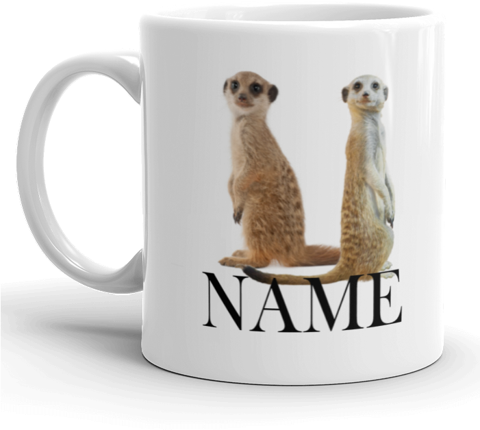 Meerkat Personalized Mug Design PNG Image