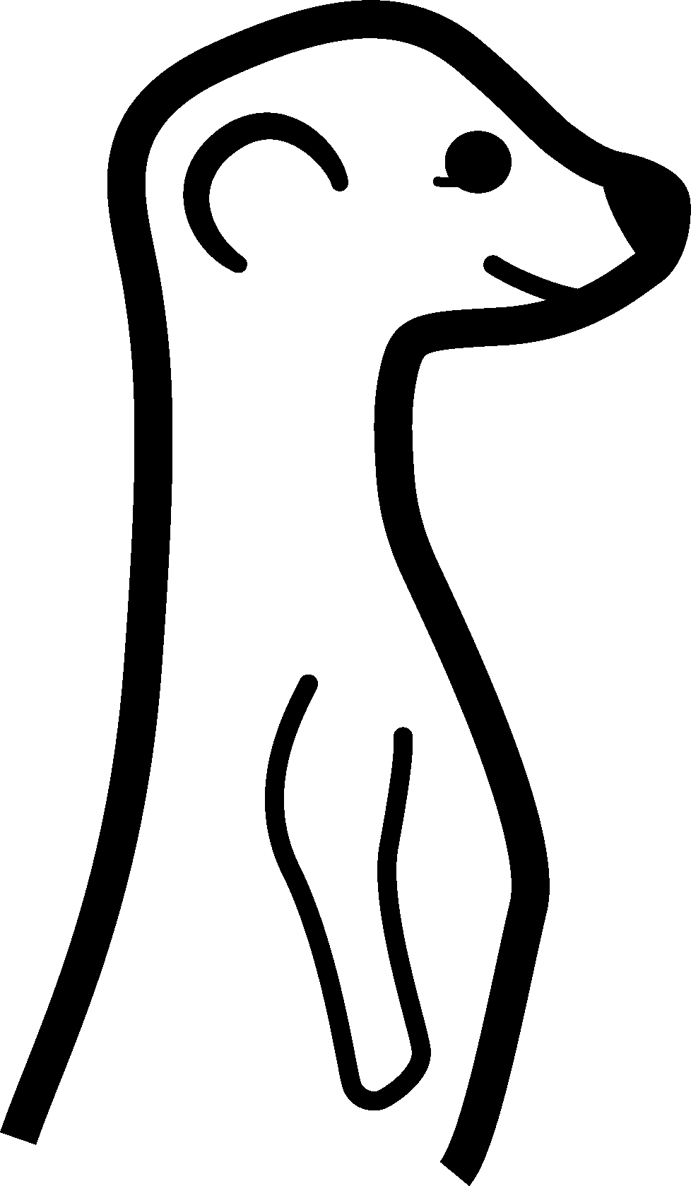 Meerkat Silhouette Graphic PNG Image