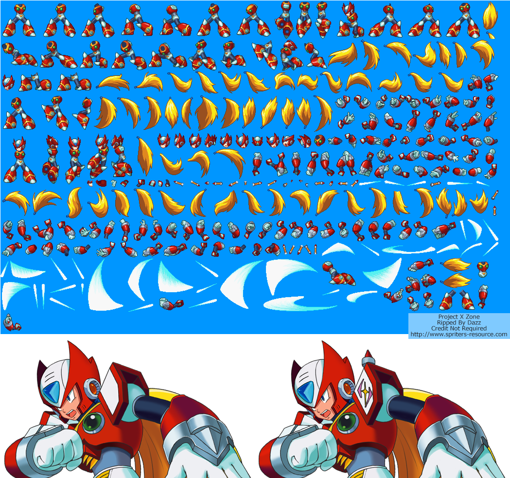 Mega Man Sprite Sheet Compilation PNG Image