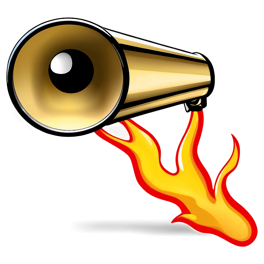 Megaphone With Flames Png Fce45 PNG Image