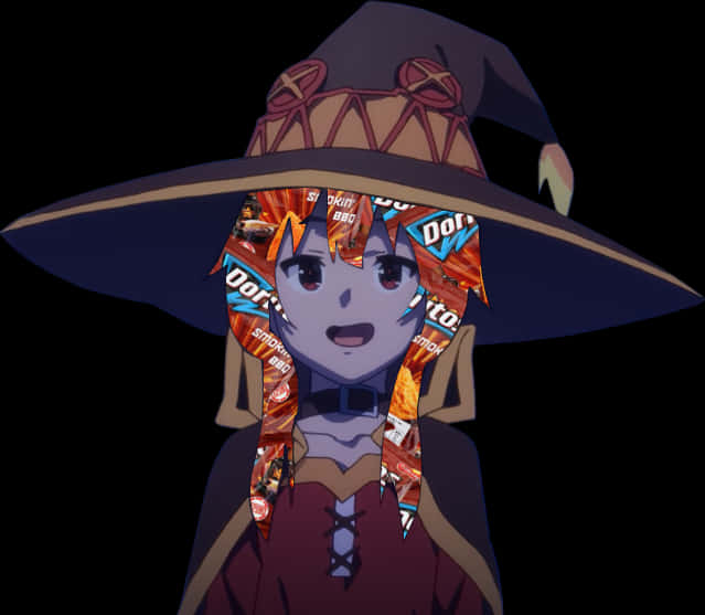 Megumin Doritos Hat Fusion PNG Image