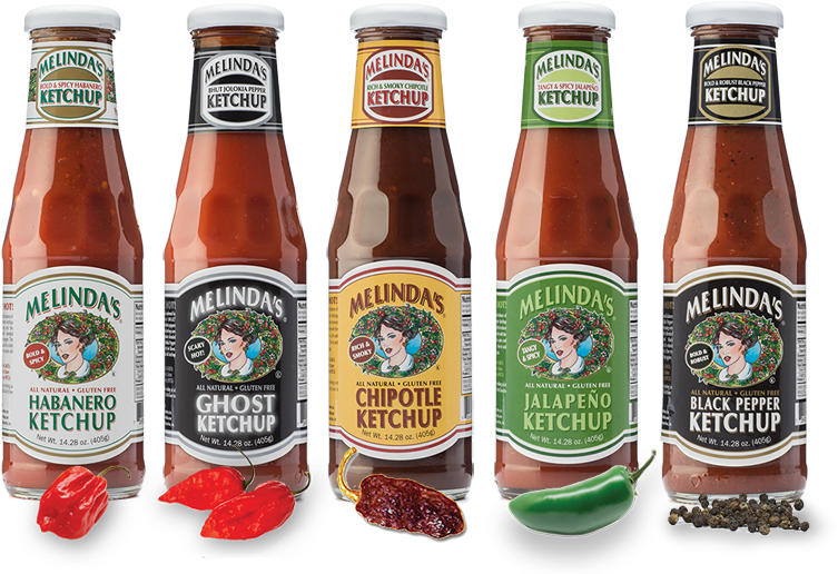 Melindas Flavored Ketchup Variety PNG Image