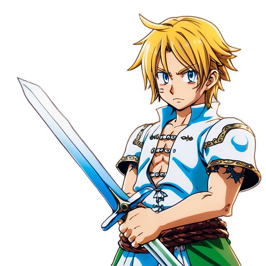 Meliodas In Battle Stance Png 06232024 PNG Image