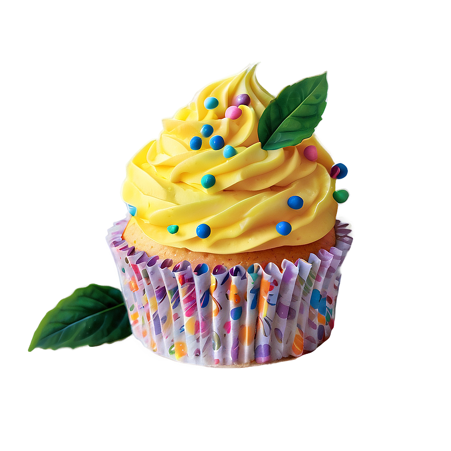 Mellow Yellow Cupcake Png Hoj24 PNG Image