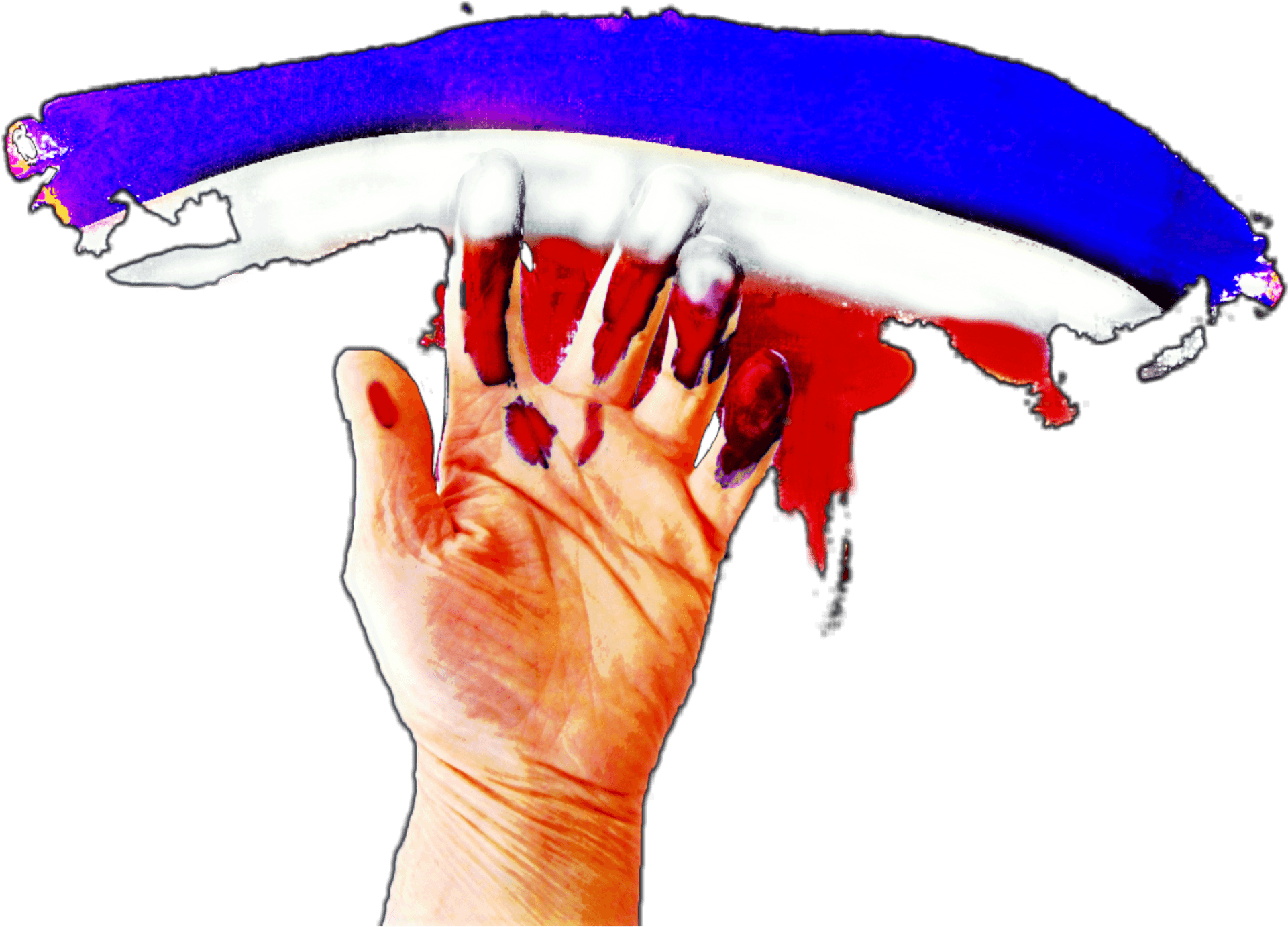 Melting French Flagon Hand PNG Image