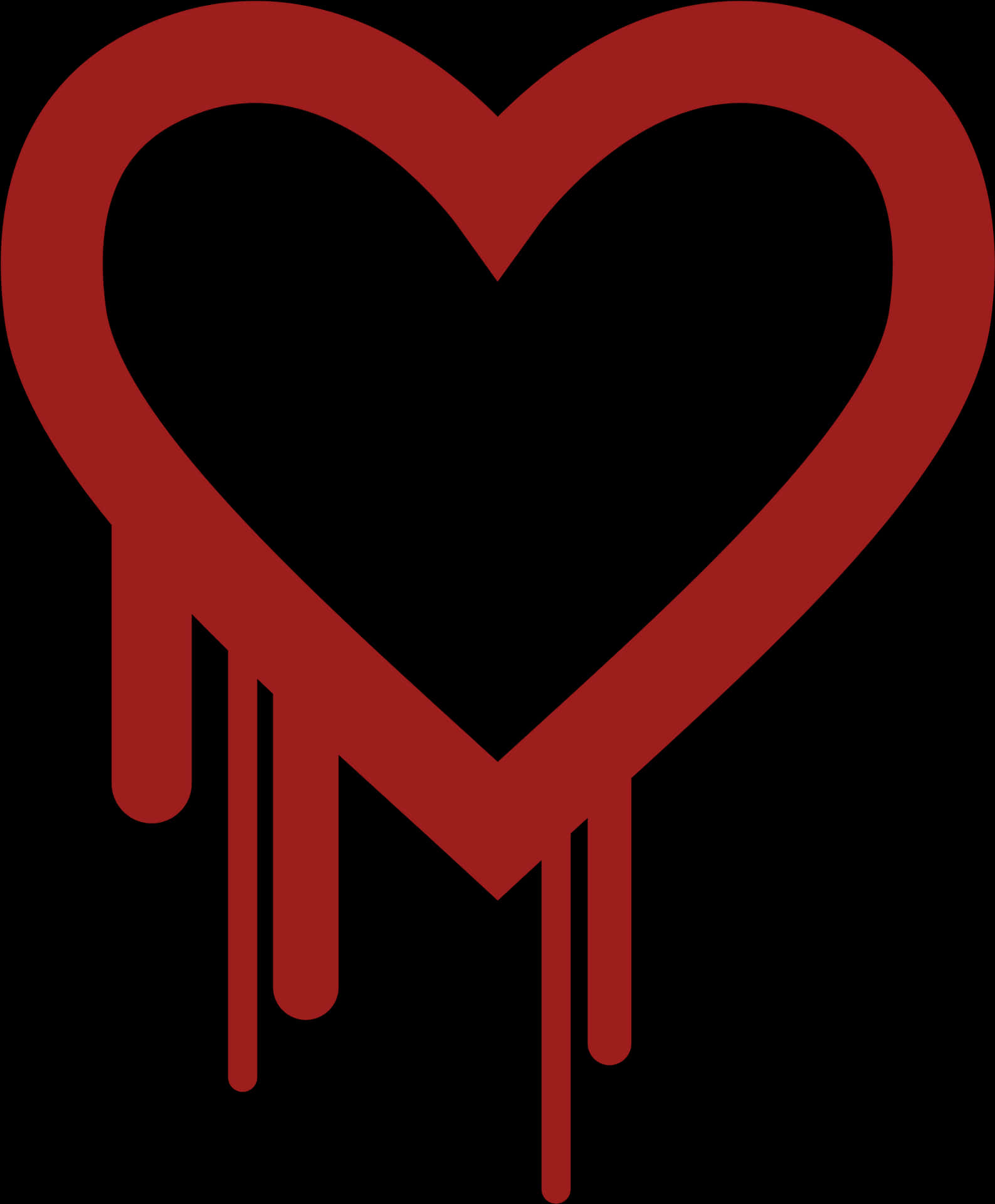 Melting Heart Outline Graphic PNG Image