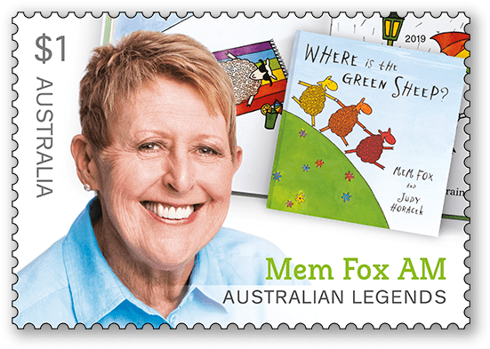 Mem Fox Australian Legends Stamp PNG Image