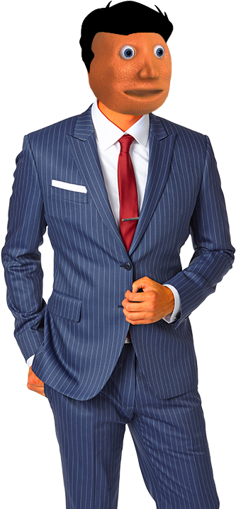 Meme Manin Suit PNG Image