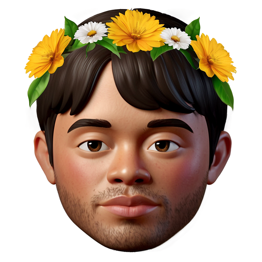 Memoji With Flowers In Hair Png Eso PNG Image