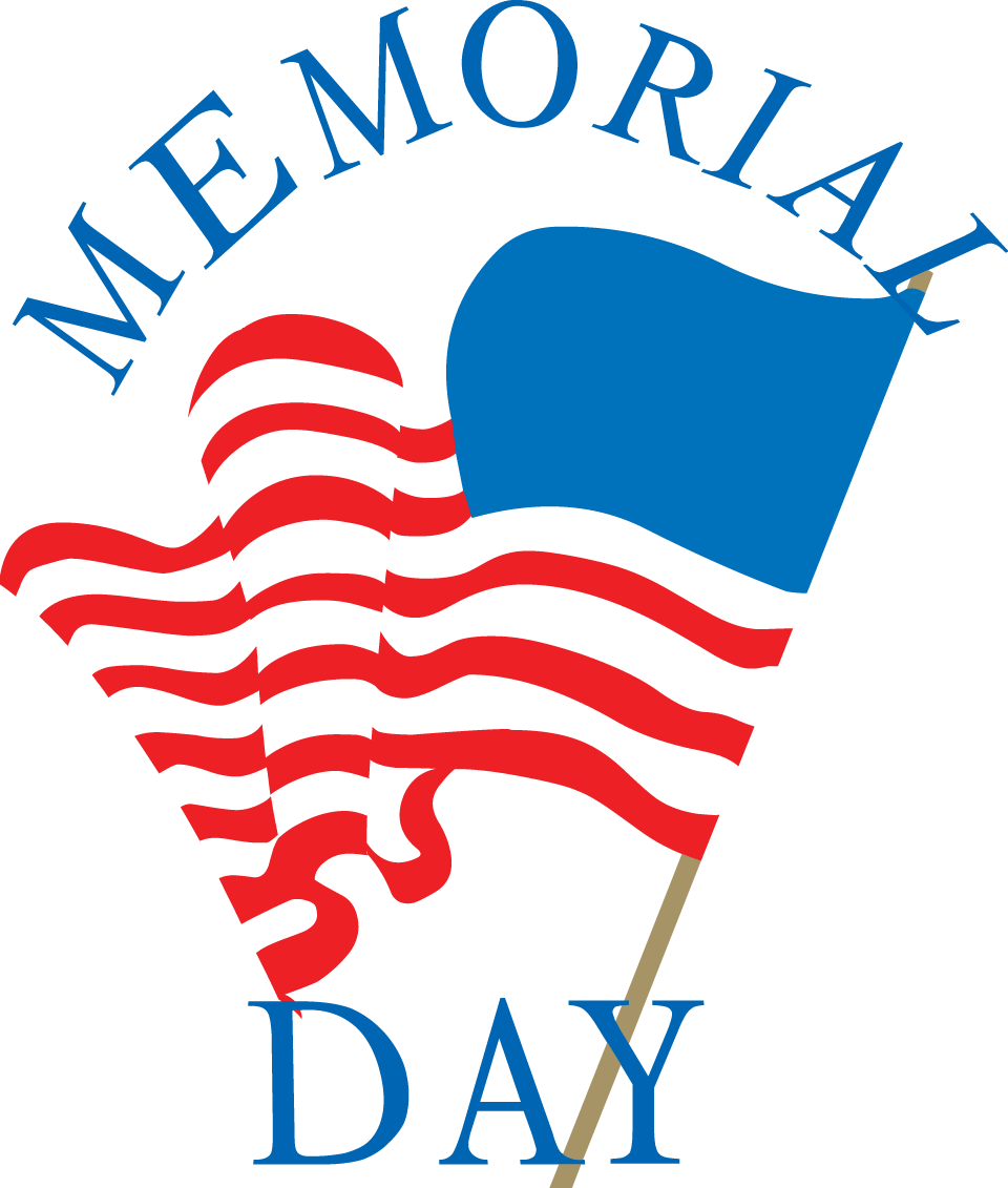 Memorial Day Flag Graphic PNG Image