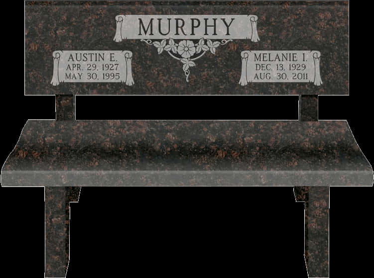 Memorial Park Bench Engraving PNG Image