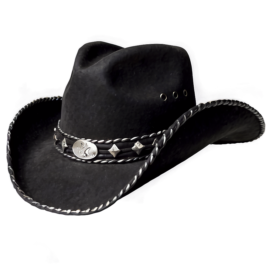 Men's Black Cowboy Hat Png Myo39 PNG Image