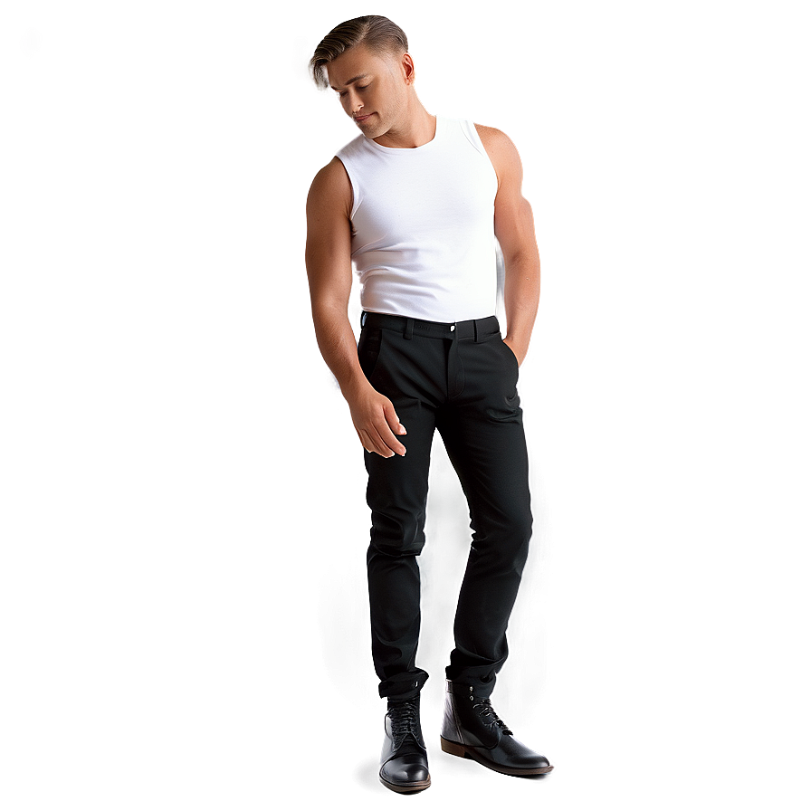 Men's Black Pants Png Ipa PNG Image