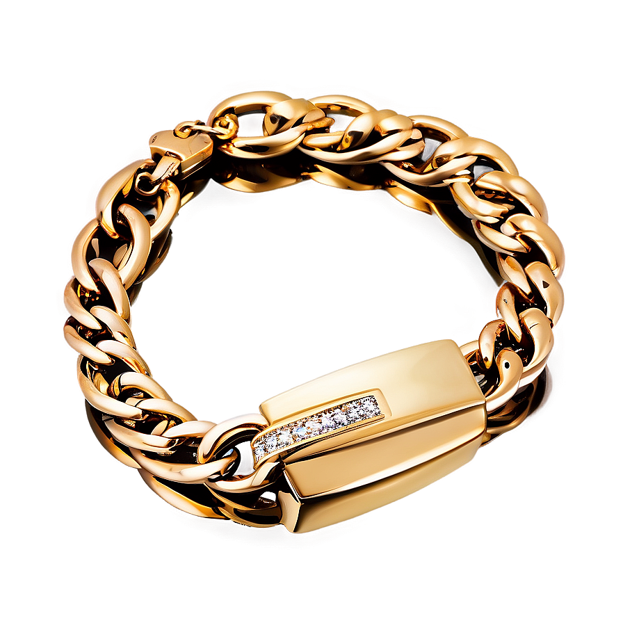 Men's Gold Bracelet Style Png 06282024 PNG Image