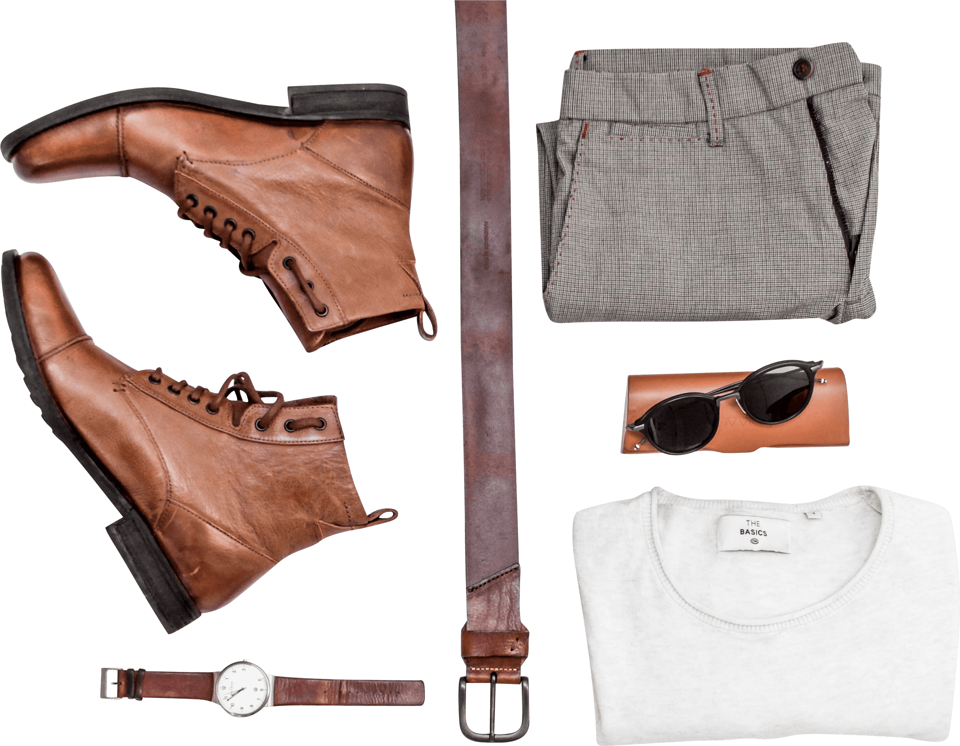 Mens Casual Outfit Accessories PNG Image