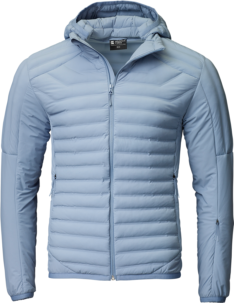 Mens Insulated Hooded Jacket Blue PNG Image