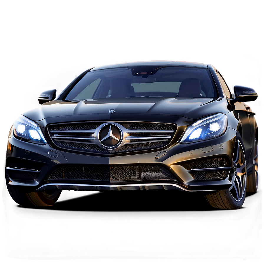 Mercedes Coupe Night View Png Pkk PNG Image