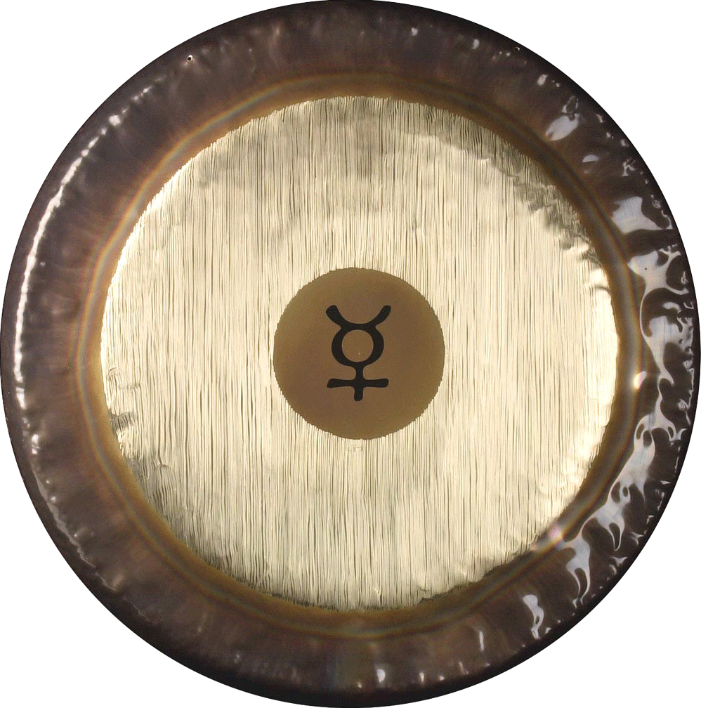 Mercury Symbol Golden Plate PNG Image