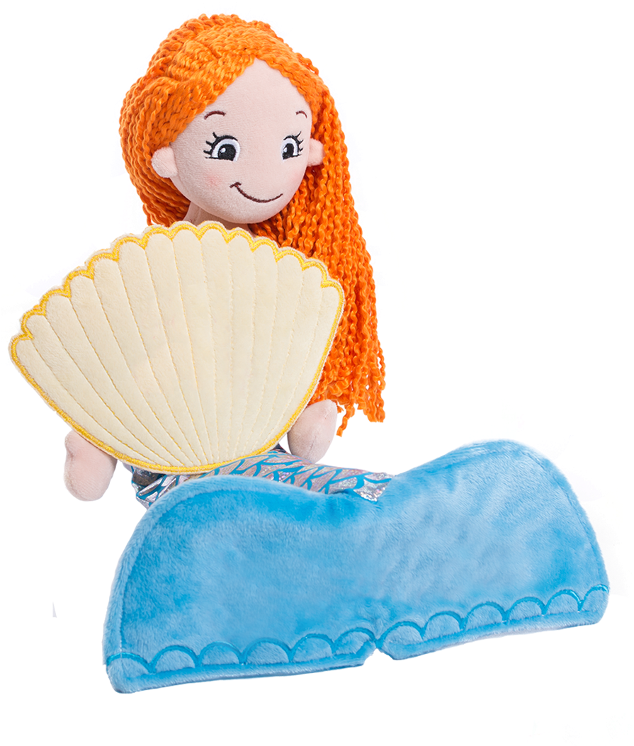 Mermaid Doll With Shell Accessory PNG Image