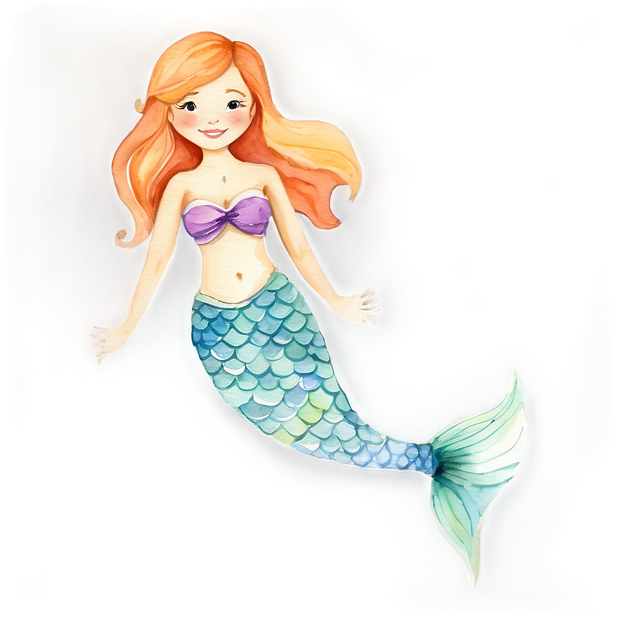 Mermaid In Watercolor Png 79 PNG Image