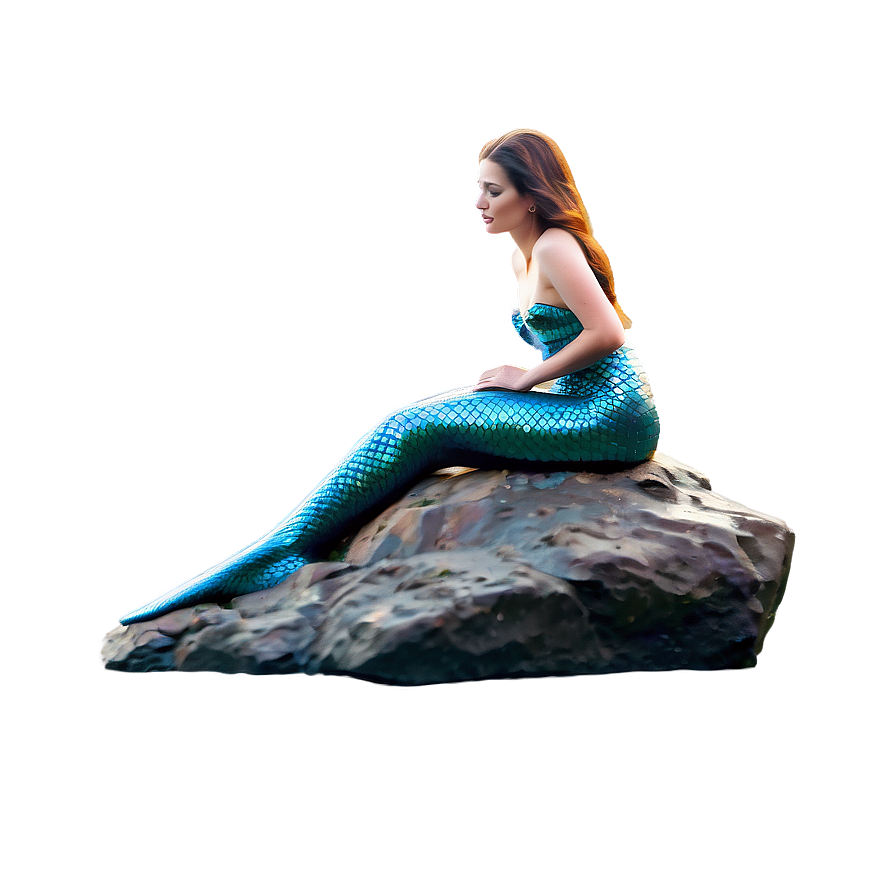 Mermaid On Rock Png 20 PNG Image