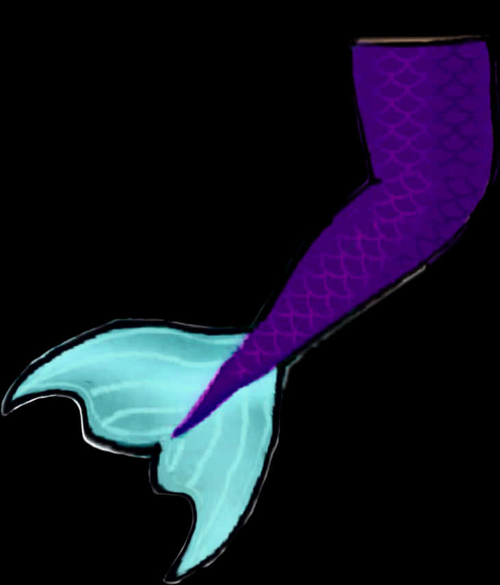 Mermaid Tail Illustration PNG Image