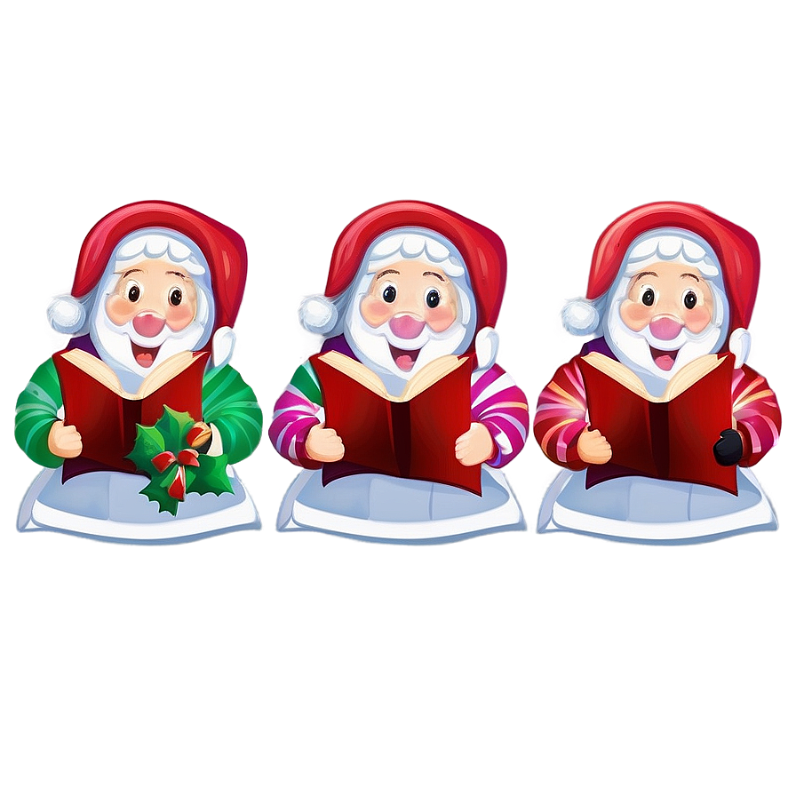 Merry Christmas Carolers Png Yny PNG Image