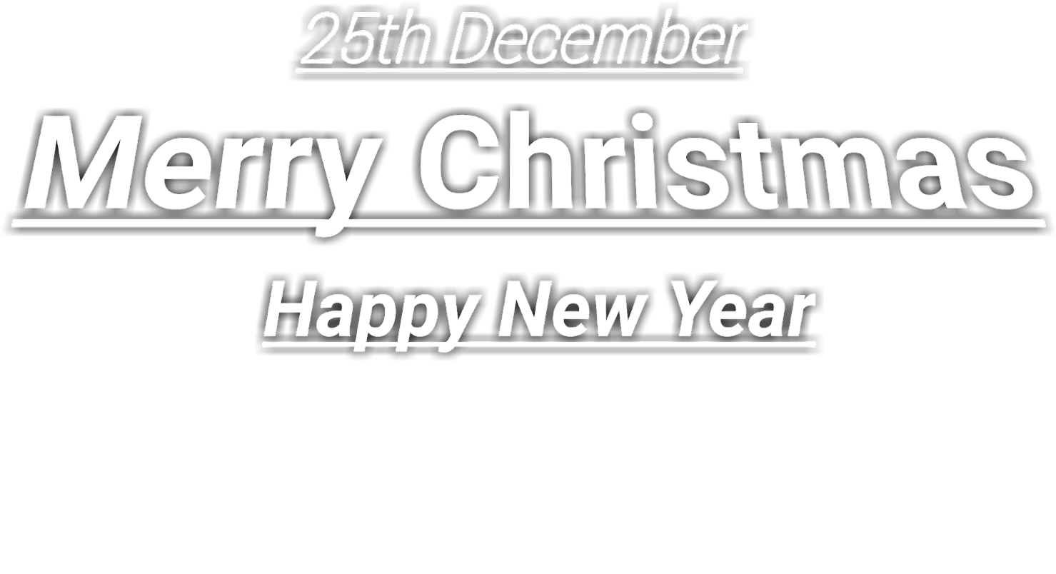 Merry Christmas Happy New Year Greeting PNG Image