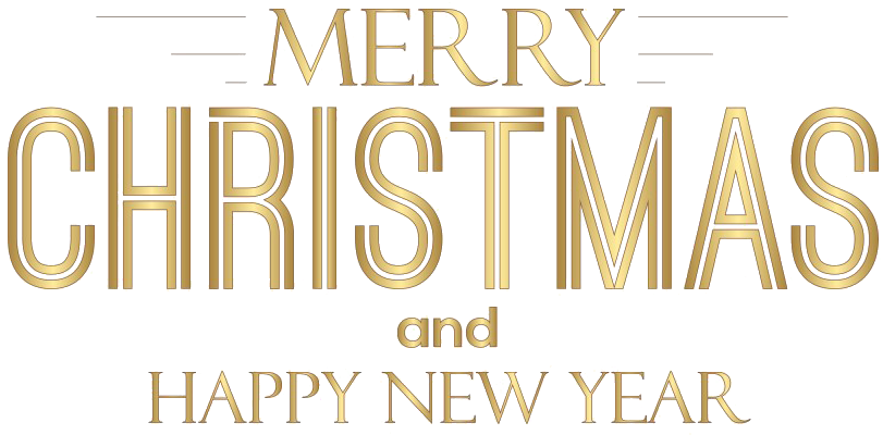 Merry Christmas Happy New Year Greeting PNG Image