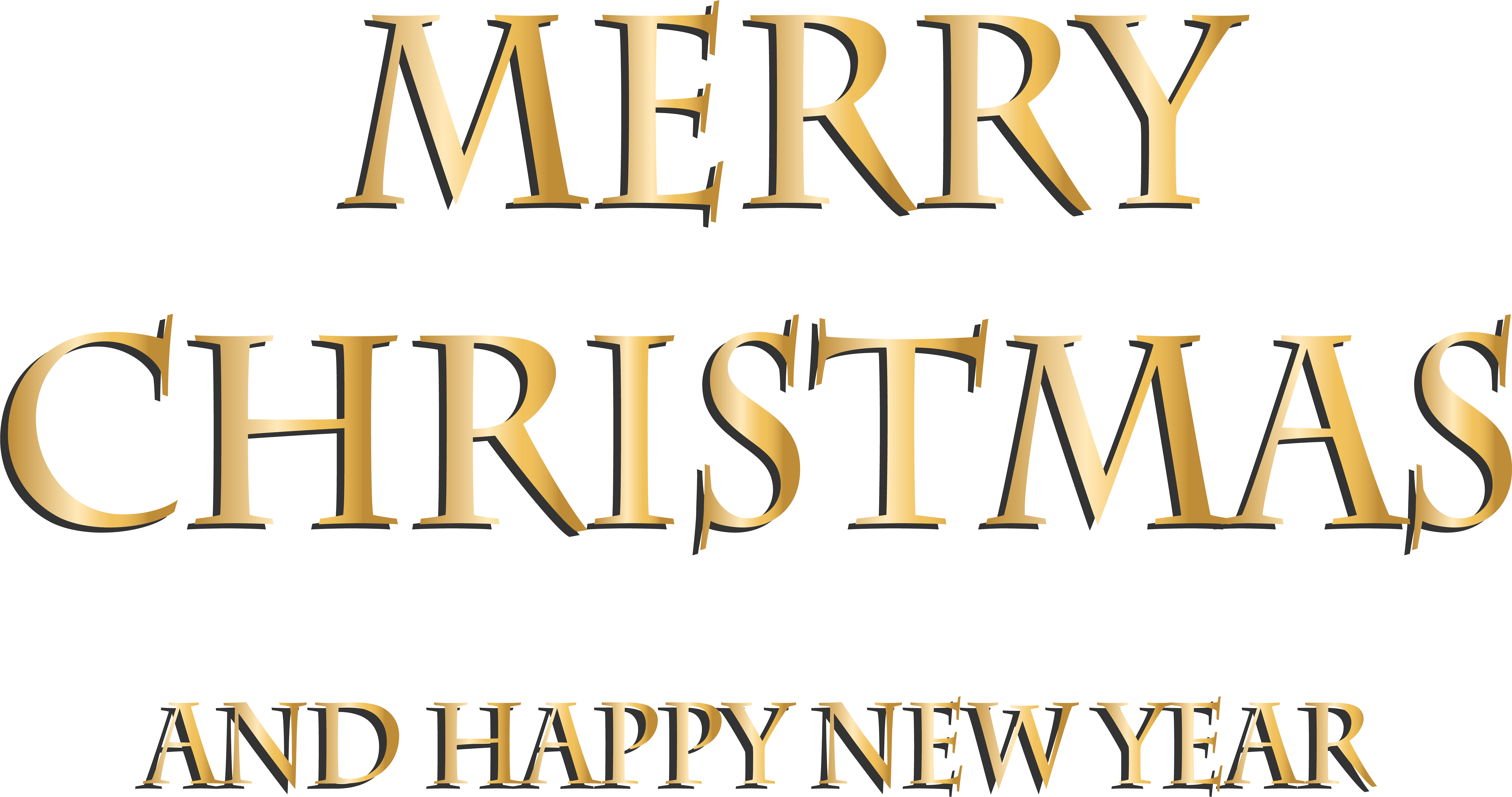 Merry Christmas Happy New Year Greeting PNG Image