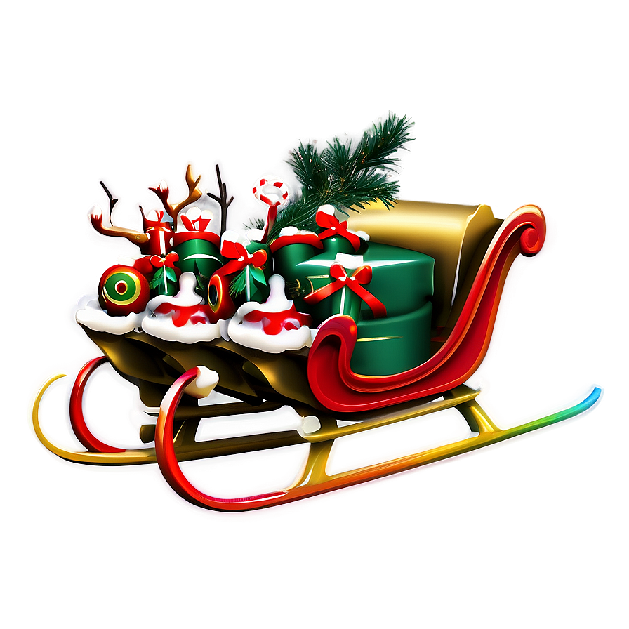 Merry Christmas Sleigh Png Vqu14 PNG Image